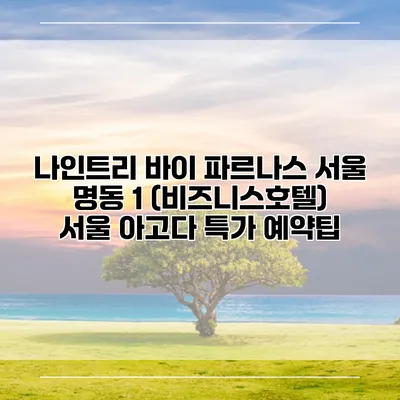 나인트리 바이 파르나스 서울 명동 1 (비즈니스호텔) 서울 아고다 특가 예약팁