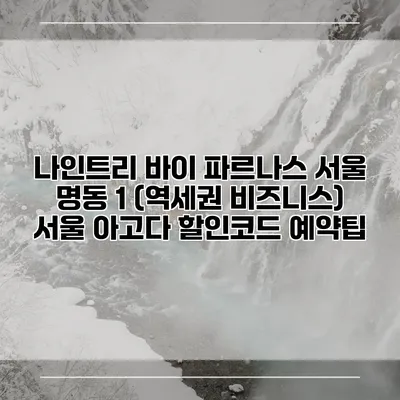 나인트리 바이 파르나스 서울 명동 1 (역세권 비즈니스) 서울 아고다 할인코드 예약팁