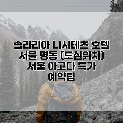 솔라리아 니시테츠 호텔 서울 명동 (도심위치) 서울 아고다 특가 예약팁