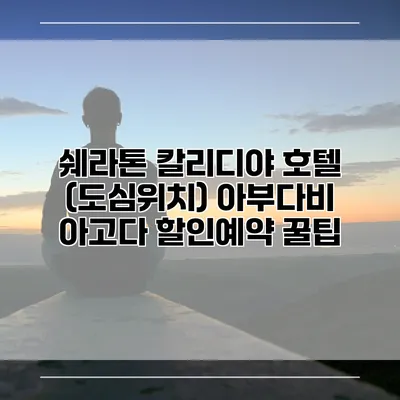 쉐라톤 칼리디야 호텔 (도심위치) 아부다비 아고다 할인예약 꿀팁