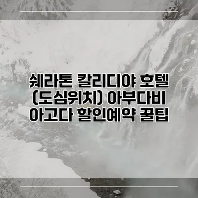쉐라톤 칼리디야 호텔 (도심위치) 아부다비 아고다 할인예약 꿀팁