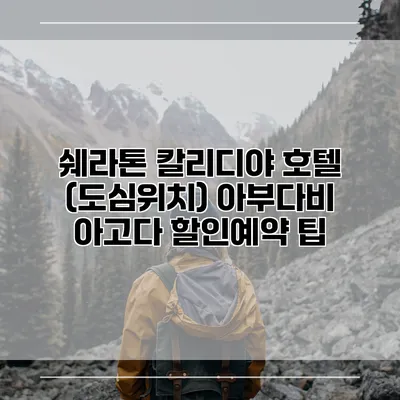 쉐라톤 칼리디야 호텔 (도심위치) 아부다비 아고다 할인예약 팁