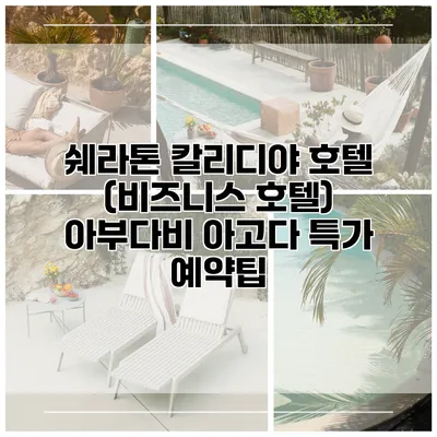쉐라톤 칼리디야 호텔 (비즈니스 호텔) 아부다비 아고다 특가 예약팁