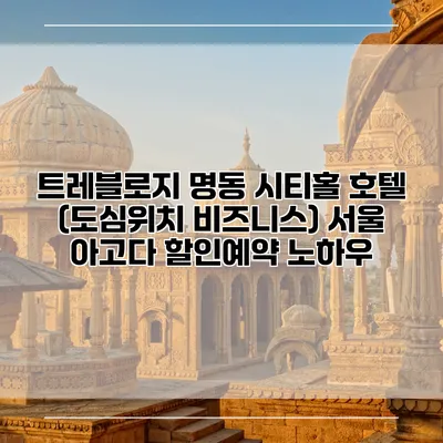 트레블로지 명동 시티홀 호텔 (도심위치 비즈니스) 서울 아고다 할인예약 노하우