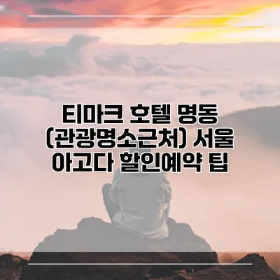티마크 호텔 명동 (관광명소근처) 서울 아고다 할인예약 팁