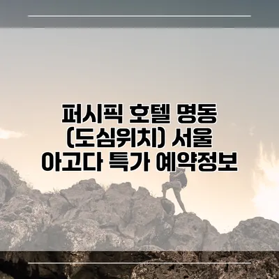 퍼시픽 호텔 명동 (도심위치) 서울 아고다 특가 예약정보