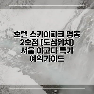 호텔 스카이파크 명동 2호점 (도심위치) 서울 아고다 특가 예약가이드