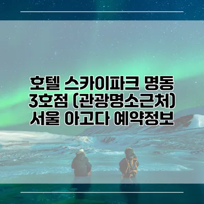 호텔 스카이파크 명동 3호점 (관광명소근처) 서울 아고다 예약정보